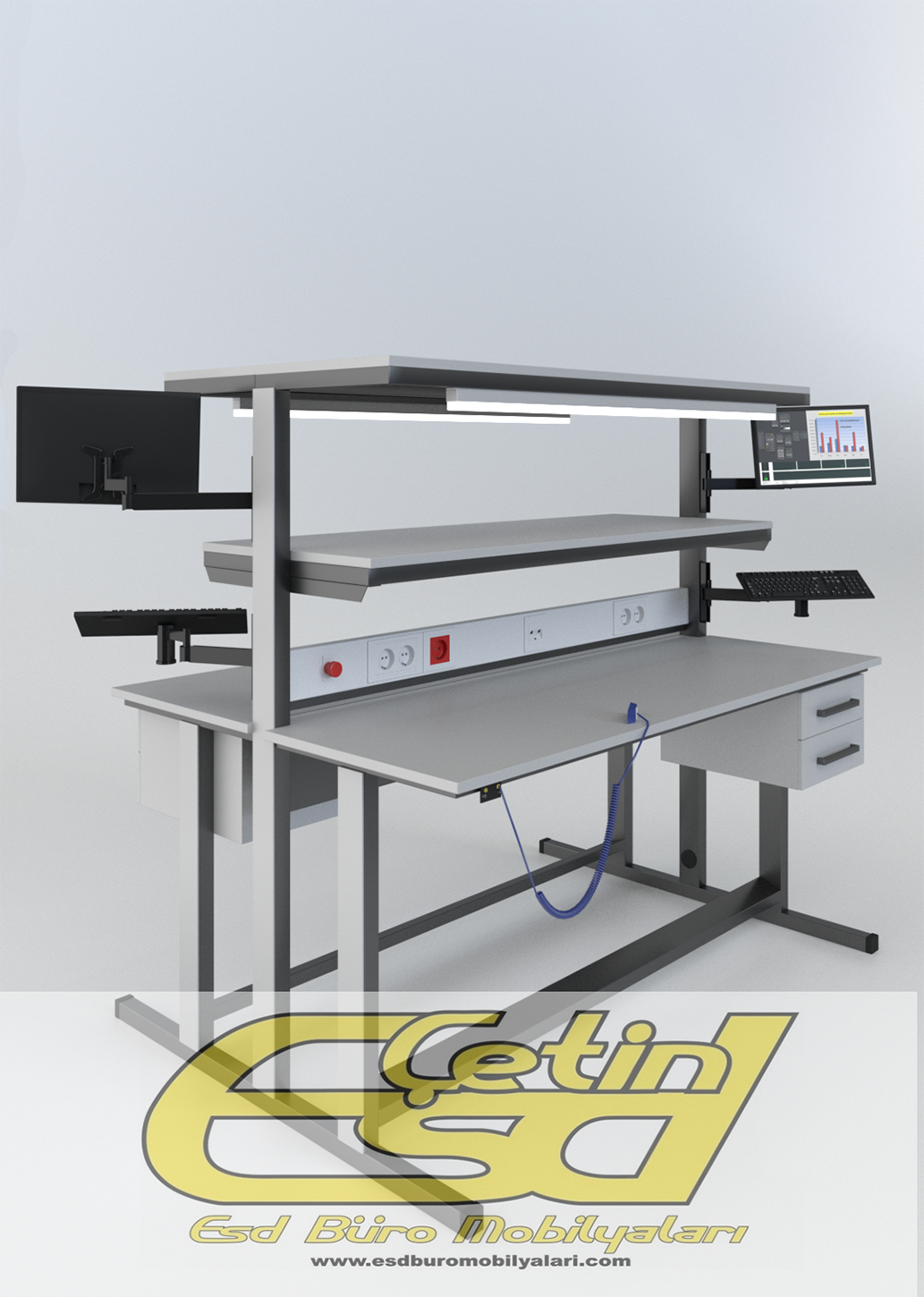 ESD TEKNİK SERVİS MASALARI VE ÇALIŞMA TEZGAHLARI